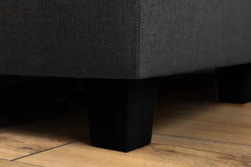 Crazy 4-sits Vänstervänd L-formad Schäslongsoffa i Tyg - Mörkgrå - Möbler - Soffa - Divansoffa & schäslongsoffa - 3 sits soffa med divan