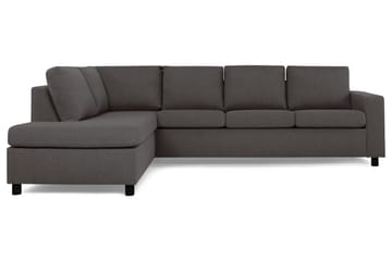 Crazy 4-sits Vänstervänd L-formad Schäslongsoffa i Tyg - Mörkgrå - Möbler - Soffa - Divansoffa & schäslongsoffa - 3 sits soffa med divan
