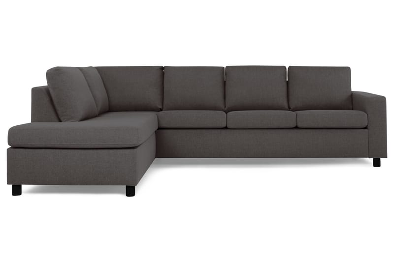 Crazy 4-sits Vänstervänd L-formad Schäslongsoffa i Tyg - Mörkgrå - Möbler - Soffa - Divansoffa & schäslongsoffa - 3 sits soffa med divan
