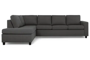 Crazy 4-sits Vänstervänd L-formad Schäslongsoffa i Tyg - Mörkgrå - Möbler - Soffa - Divansoffa & schäslongsoffa - 3 sits soffa med divan
