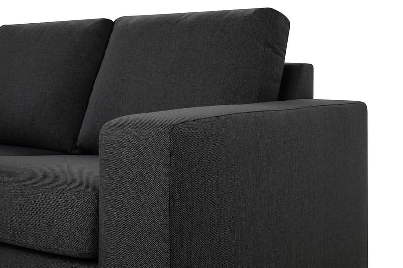 Crazy 4-sits Vänstervänd L-formad Schäslongsoffa i Tyg - Mörkgrå - Möbler - Soffa - Divansoffa & schäslongsoffa - 3 sits soffa med divan