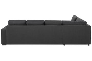 Crazy 4-sits Vänstervänd L-formad Schäslongsoffa i Tyg - Mörkgrå - Möbler - Soffa - Divansoffa & schäslongsoffa - 3 sits soffa med divan