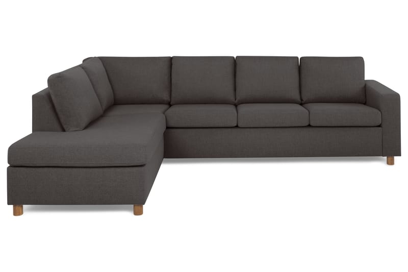 Crazy 4-sits Vänstervänd L-formad Schäslongsoffa i Tyg - Mörkgrå - Möbler - Soffa - Divansoffa & schäslongsoffa - 3 sits soffa med divan