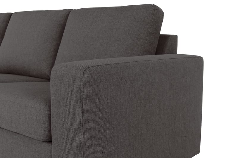 Crazy 4-sits Vänstervänd L-formad Schäslongsoffa i Tyg - Mörkgrå - Möbler - Soffa - Divansoffa & schäslongsoffa - 3 sits soffa med divan