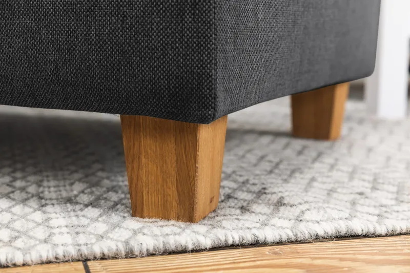 Crazy 4-sits Vänstervänd L-formad Schäslongsoffa i Tyg - Mörkgrå - Möbler - Soffa - Divansoffa & schäslongsoffa - 3 sits soffa med divan