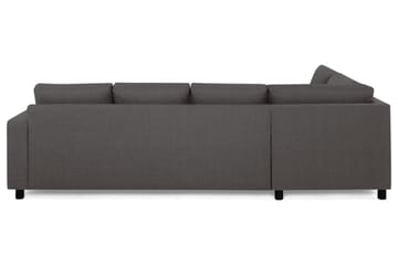 Crazy 4-sits Vänstervänd L-formad Schäslongsoffa i Tyg - Mörkgrå - Möbler - Soffa - Divansoffa & schäslongsoffa - 3 sits soffa med divan