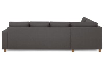 Crazy 4-sits Vänstervänd L-formad Schäslongsoffa i Tyg - Mörkgrå - Möbler - Soffa - Divansoffa & schäslongsoffa - 3 sits soffa med divan