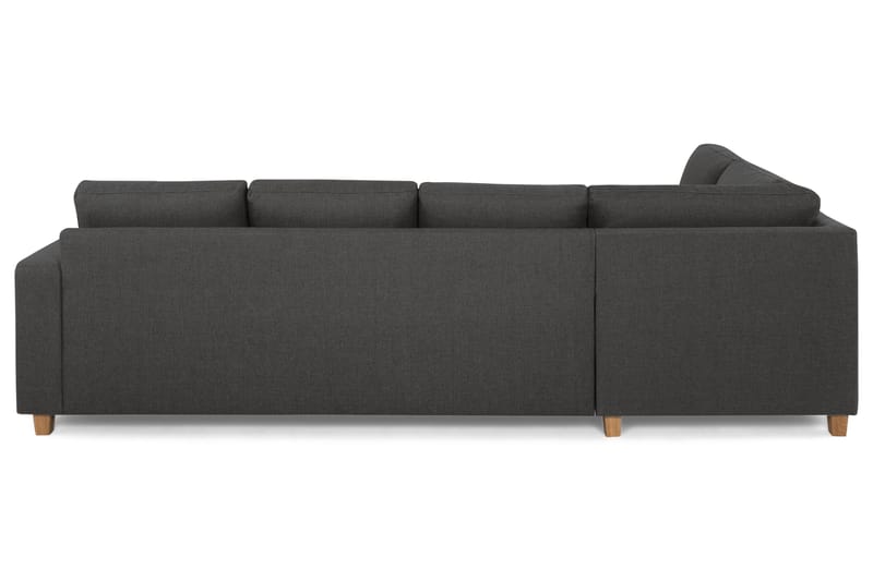 Crazy 4-sits Vänstervänd L-formad Schäslongsoffa i Tyg - Mörkgrå - Möbler - Soffa - Divansoffa & schäslongsoffa - 3 sits soffa med divan