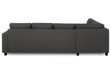 Crazy 4-sits Vänstervänd L-formad Schäslongsoffa i Tyg - Mörkgrå - Möbler - Soffa - Divansoffa & schäslongsoffa - 3 sits soffa med divan
