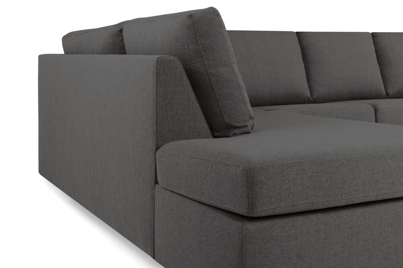 Crazy 4-sits Vänstervänd L-formad Schäslongsoffa i Tyg - Mörkgrå - Möbler - Soffa - Divansoffa & schäslongsoffa - 3 sits soffa med divan