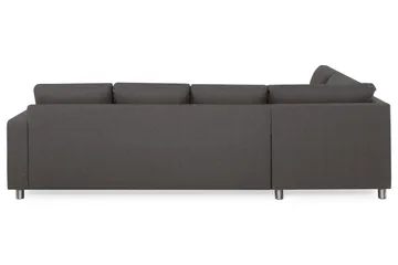 Crazy 4-sits Vänstervänd L-formad Schäslongsoffa i Tyg - Mörkgrå - Möbler - Soffa - Divansoffa & schäslongsoffa - 3 sits soffa med divan