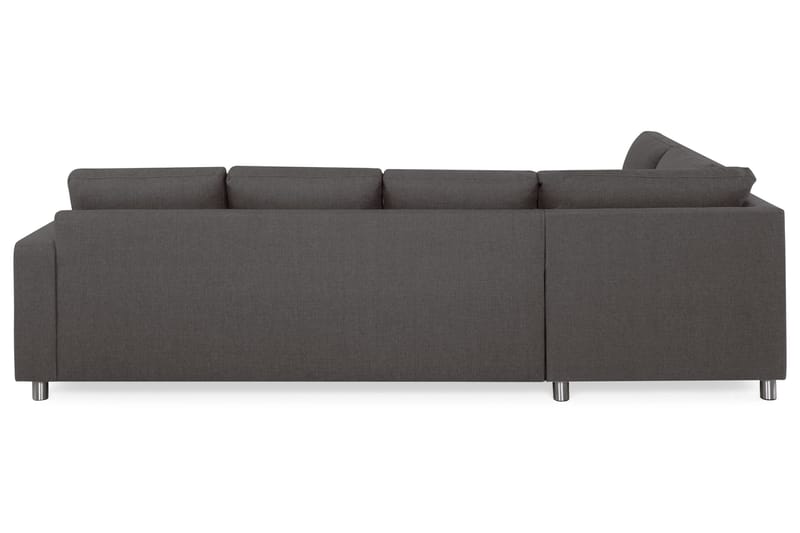 Crazy 4-sits Vänstervänd L-formad Schäslongsoffa i Tyg - Mörkgrå - Möbler - Soffa - Divansoffa & schäslongsoffa - 3 sits soffa med divan