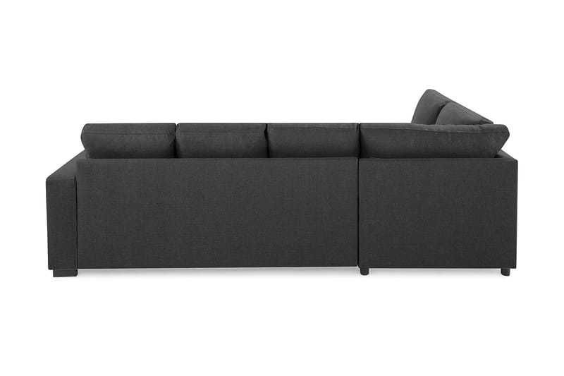 Crazy 4-sits Vänstervänd U-formad Small Soffa med Divan och Schäslong i Tyg - Mörkgrå - Möbler - Soffa - Divansoffa & schäslongsoffa - 3 sits soffa med divan