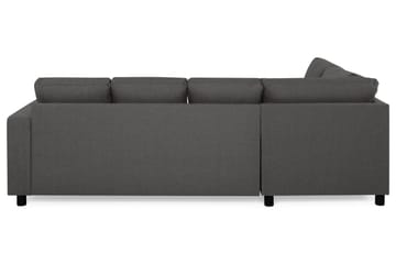 Crazy 4-sits Vänstervänd U-formad Small Soffa med Divan och Schäslong i Tyg - Mörkgrå - Möbler - Soffa - Divansoffa & schäslongsoffa - 3 sits soffa med divan