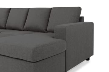 Crazy 4-sits Vänstervänd U-formad Small Soffa med Divan och Schäslong i Tyg - Mörkgrå - Möbler - Soffa - Divansoffa & schäslongsoffa - 3 sits soffa med divan