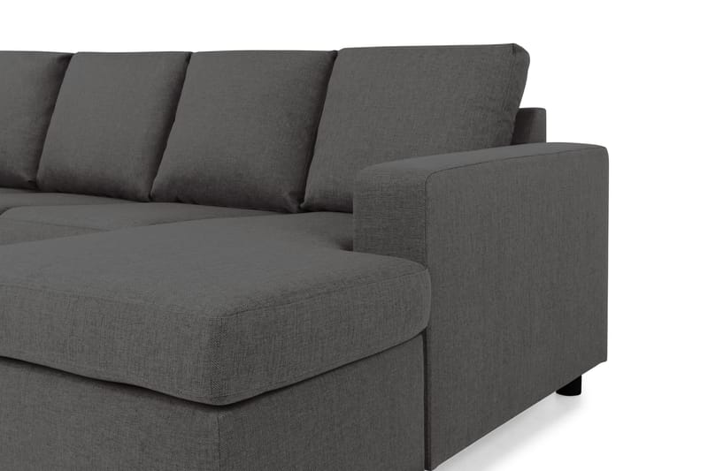 Crazy 4-sits Vänstervänd U-formad Small Soffa med Divan och Schäslong i Tyg - Mörkgrå - Möbler - Soffa - Divansoffa & schäslongsoffa - 3 sits soffa med divan