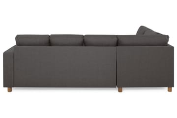 Crazy 4-sits Vänstervänd U-formad Small Soffa med Divan och Schäslong i Tyg - Mörkgrå - Möbler - Soffa - Divansoffa & schäslongsoffa - 3 sits soffa med divan