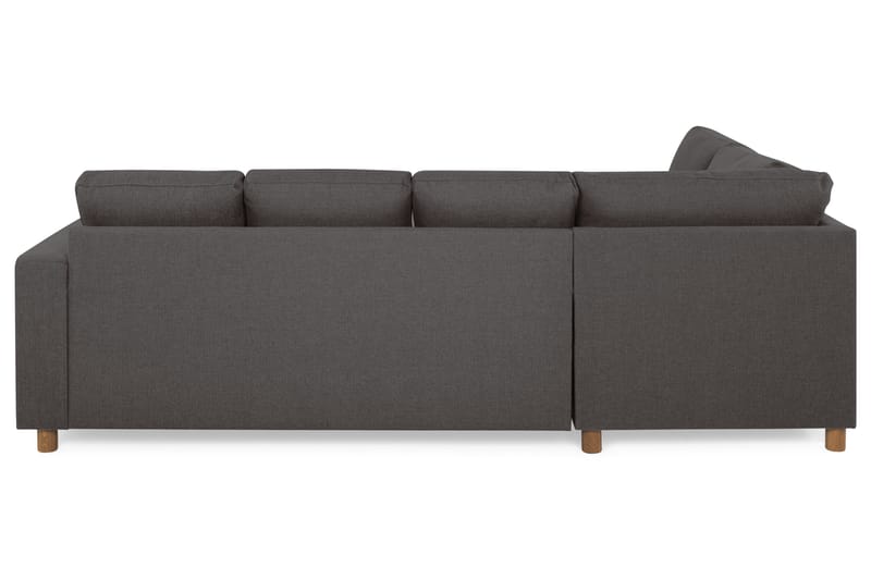 Crazy 4-sits Vänstervänd U-formad Small Soffa med Divan och Schäslong i Tyg - Mörkgrå - Möbler - Soffa - Divansoffa & schäslongsoffa - 3 sits soffa med divan