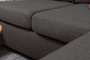 Crazy 4-sits Vänstervänd U-formad Small Soffa med Divan och Schäslong i Tyg - Mörkgrå - Möbler - Soffa - Divansoffa & schäslongsoffa - 3 sits soffa med divan