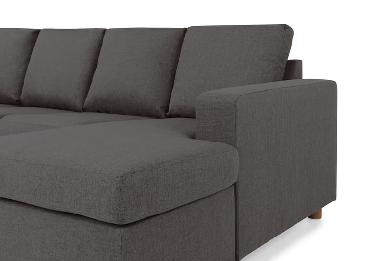 Crazy 4-sits Vänstervänd U-formad Small Soffa med Divan och Schäslong i Tyg - Mörkgrå - Möbler - Soffa - Divansoffa & schäslongsoffa - 3 sits soffa med divan
