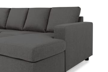 Crazy 4-sits Vänstervänd U-formad Small Soffa med Divan och Schäslong i Tyg - Mörkgrå - Möbler - Soffa - Divansoffa & schäslongsoffa - 3 sits soffa med divan