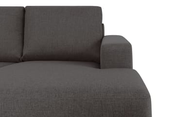 Crazy 4-sits Vänstervänd U-formad Small Soffa med Divan och Schäslong i Tyg - Mörkgrå - Möbler - Soffa - Divansoffa & schäslongsoffa - 3 sits soffa med divan