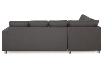 Crazy 4-sits Vänstervänd U-formad Small Soffa med Divan och Schäslong i Tyg - Mörkgrå - Möbler - Soffa - Divansoffa & schäslongsoffa - 3 sits soffa med divan