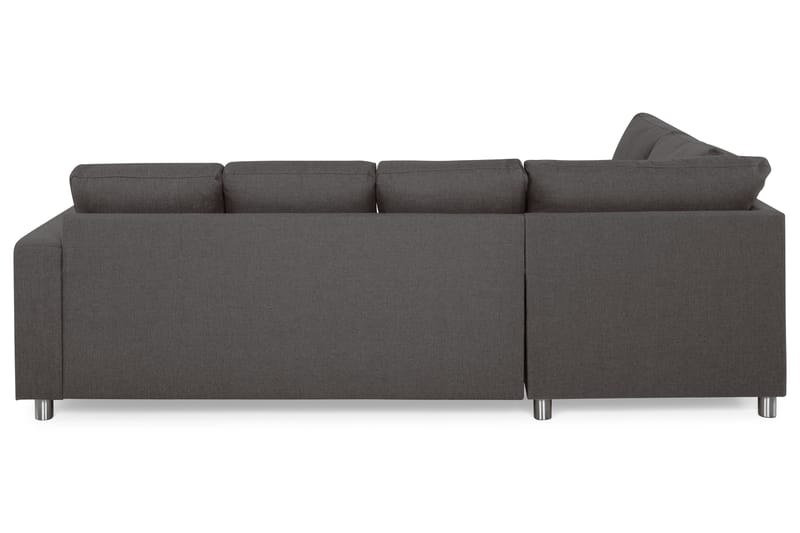 Crazy 4-sits Vänstervänd U-formad Small Soffa med Divan och Schäslong i Tyg - Mörkgrå - Möbler - Soffa - Divansoffa & schäslongsoffa - 3 sits soffa med divan