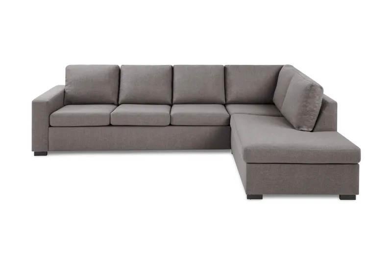 Crazy Limited Edition 4-sits Högervänd L-formad Schäslongsoffa i Tyg - Grå - Möbler - Soffa - Divansoffa & schäslongsoffa - 4 sits soffa med divan