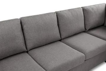Crazy Limited Edition 4-sits Högervänd L-formad Schäslongsoffa i Tyg - Grå - Möbler - Soffa - Divansoffa & schäslongsoffa - 4 sits soffa med divan