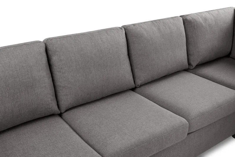 Crazy Limited Edition 4-sits Högervänd L-formad Schäslongsoffa i Tyg - Grå - Möbler - Soffa - Divansoffa & schäslongsoffa - 4 sits soffa med divan