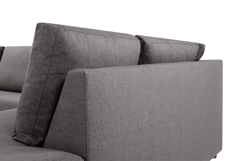 Crazy Limited Edition 4-sits Högervänd L-formad Schäslongsoffa i Tyg - Grå - Möbler - Soffa - Divansoffa & schäslongsoffa - 4 sits soffa med divan