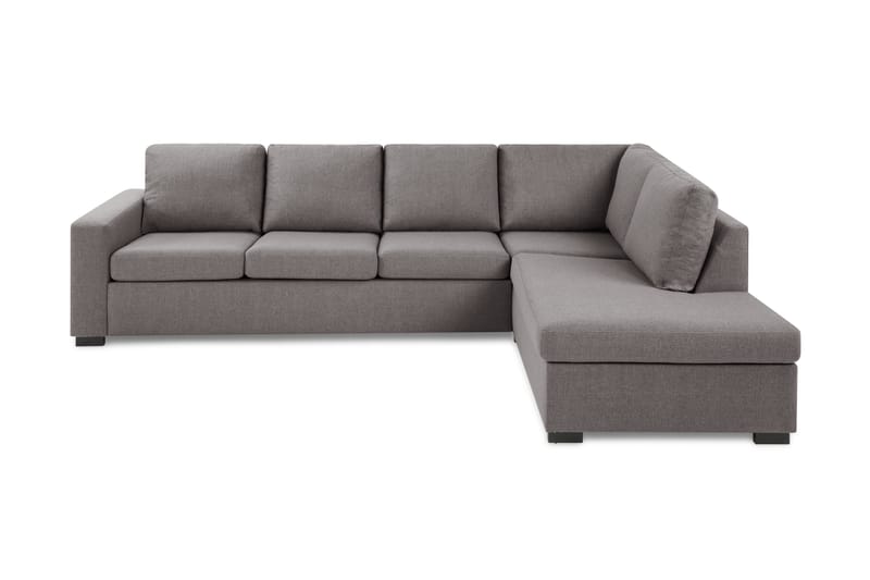 Crazy Limited Edition 4-sits Högervänd L-formad Schäslongsoffa i Tyg - Grå - Möbler - Soffa - Divansoffa & schäslongsoffa - 4 sits soffa med divan