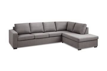 Crazy Limited Edition 4-sits Högervänd L-formad Schäslongsoffa i Tyg - Grå - Möbler - Soffa - Divansoffa & schäslongsoffa - 4 sits soffa med divan