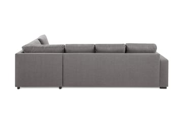 Crazy Limited Edition 4-sits Högervänd L-formad Schäslongsoffa i Tyg - Grå - Möbler - Soffa - Divansoffa & schäslongsoffa - 4 sits soffa med divan
