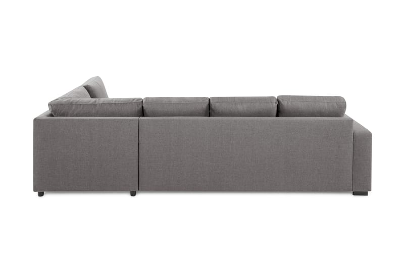 Crazy Limited Edition 4-sits Högervänd L-formad Schäslongsoffa i Tyg - Grå - Möbler - Soffa - Divansoffa & schäslongsoffa - 4 sits soffa med divan