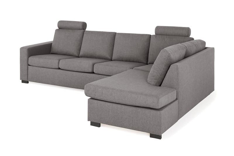 Crazy Limited Edition 4-sits Högervänd L-formad Schäslongsoffa i Tyg - Grå - Möbler - Soffa - Divansoffa & schäslongsoffa - 4 sits soffa med divan