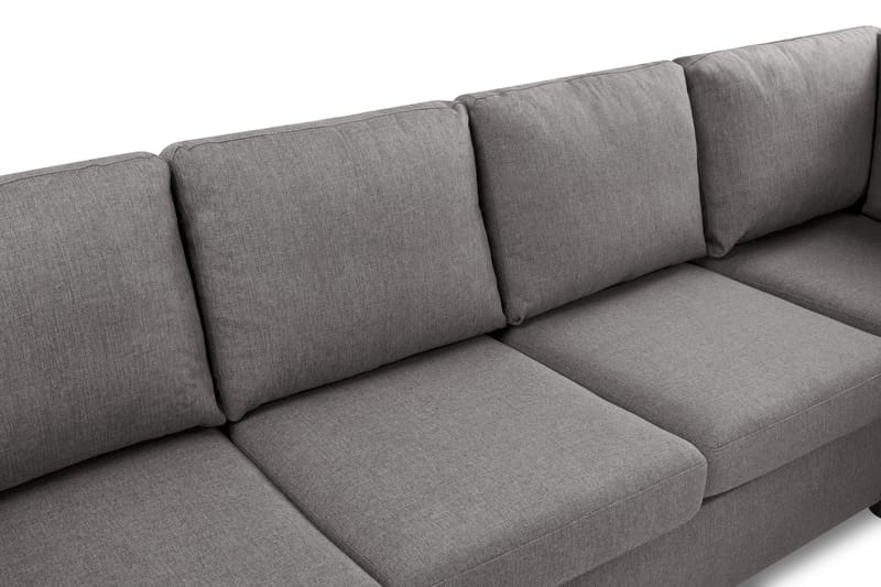 Crazy Limited Edition 4-sits Högervänd L-formad Schäslongsoffa i Tyg - Grå - Möbler - Soffa - Divansoffa & schäslongsoffa - 4 sits soffa med divan