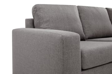 Crazy Limited Edition 4-sits Högervänd L-formad Schäslongsoffa i Tyg - Grå - Möbler - Soffa - Divansoffa & schäslongsoffa - 4 sits soffa med divan