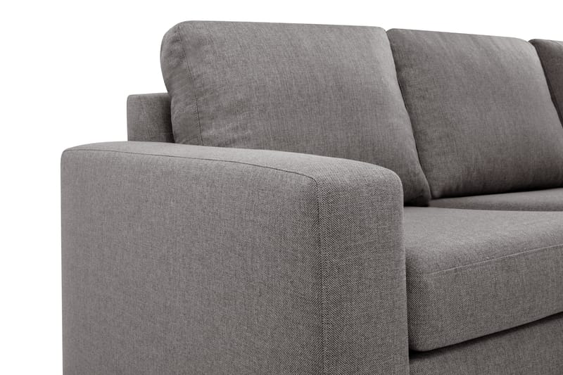 Crazy Limited Edition 4-sits Högervänd L-formad Schäslongsoffa i Tyg - Grå - Möbler - Soffa - Divansoffa & schäslongsoffa - 4 sits soffa med divan