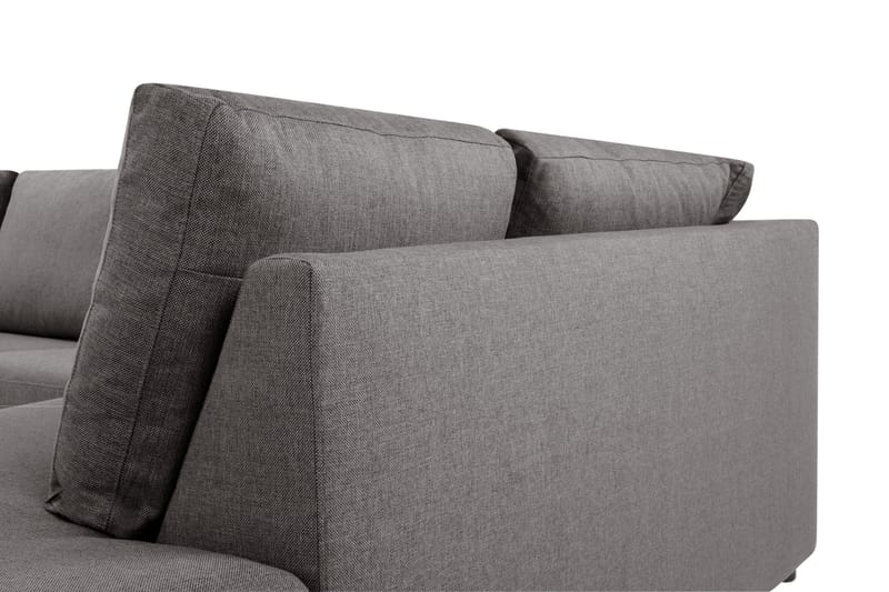 Crazy Limited Edition 4-sits Högervänd L-formad Schäslongsoffa i Tyg - Grå - Möbler - Soffa - Divansoffa & schäslongsoffa - 4 sits soffa med divan
