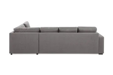 Crazy Limited Edition 4-sits Högervänd L-formad Schäslongsoffa i Tyg - Grå - Möbler - Soffa - Divansoffa & schäslongsoffa - 4 sits soffa med divan