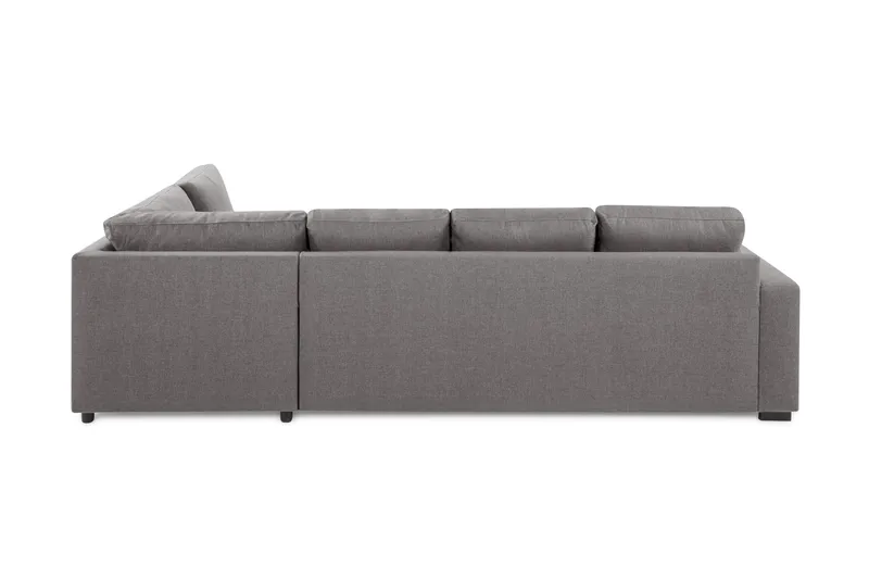 Crazy Limited Edition 4-sits Högervänd L-formad Schäslongsoffa i Tyg - Grå - Möbler - Soffa - Divansoffa & schäslongsoffa - 4 sits soffa med divan