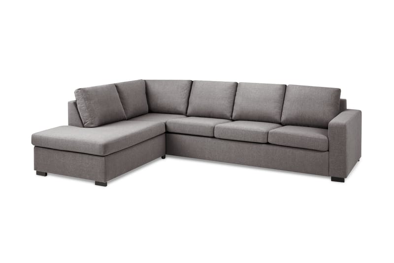 Crazy Limited Edition 4-sits Vänstervänd L-formad Djup Schäslongsoffa i Tyg - Grå - Möbler - Soffa - Divansoffa & schäslongsoffa - 4 sits soffa med divan