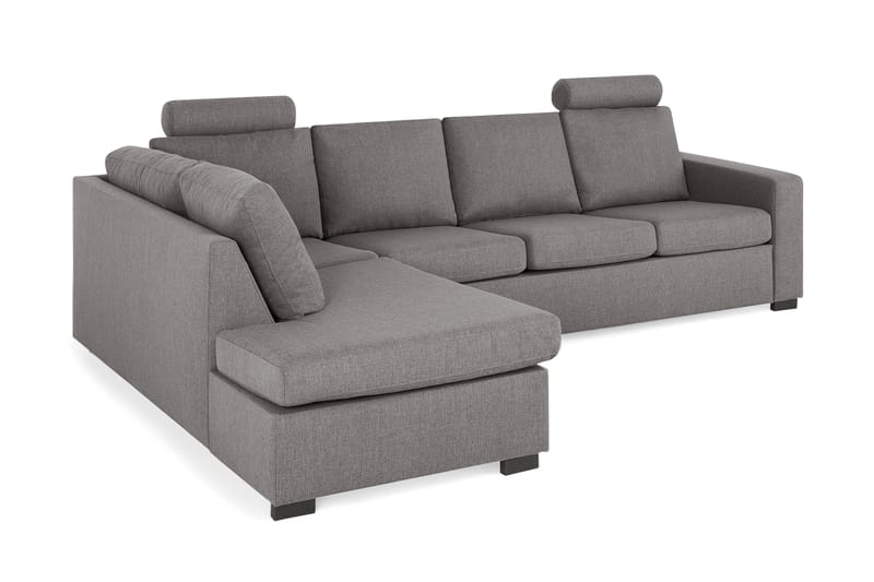 Crazy Limited Edition 4-sits Vänstervänd L-formad Djup Schäslongsoffa i Tyg - Grå - Möbler - Soffa - Divansoffa & schäslongsoffa - 4 sits soffa med divan