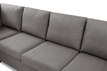 Crazy Limited Edition 4-sits Vänstervänd L-formad Djup Schäslongsoffa i Tyg - Grå - Möbler - Soffa - Divansoffa & schäslongsoffa - 4 sits soffa med divan