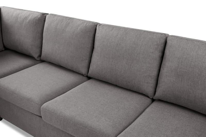 Crazy Limited Edition 4-sits Vänstervänd L-formad Djup Schäslongsoffa i Tyg - Grå - Möbler - Soffa - Divansoffa & schäslongsoffa - 4 sits soffa med divan