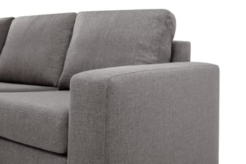 Crazy Limited Edition 4-sits Vänstervänd L-formad Djup Schäslongsoffa i Tyg - Grå - Möbler - Soffa - Divansoffa & schäslongsoffa - 4 sits soffa med divan