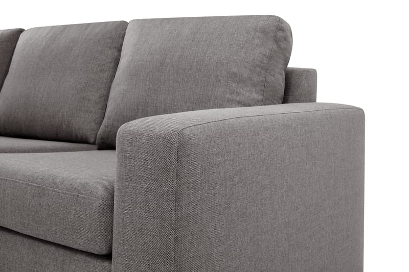 Crazy Limited Edition 4-sits Vänstervänd L-formad Djup Schäslongsoffa i Tyg - Grå - Möbler - Soffa - Divansoffa & schäslongsoffa - 4 sits soffa med divan