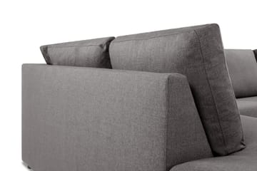 Crazy Limited Edition 4-sits Vänstervänd L-formad Djup Schäslongsoffa i Tyg - Grå - Möbler - Soffa - Divansoffa & schäslongsoffa - 4 sits soffa med divan